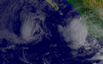Hurricane Olaf and Tropical Storm Nora
