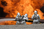 Soldiers Fighting a Fire
