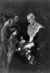 Children Giving Susan B Anthony Flowers