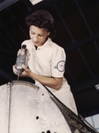 Picture of a Riveter Woman Assembling an Airplane