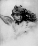 Young Female Angel With Curly Hair
