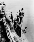 Sailors Fastening a Submarine