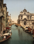 Gondolas on Canal, Venice