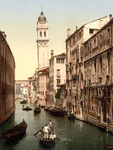 Gondolas and Waterfront Buildings, Venice