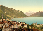City of Montreux on Geneva Lake