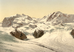 Monte Rosa and Gorner Glacier in Switzerland