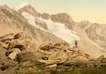 Man on the Furkahorn, Looking at Furka Pass