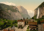 Hotel Steinbock and Staubbach falls