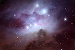Photo of the Running Man Nebula, NGC 1973, NGC 1975, NGC 1977