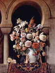Photo of a Vase of Flowers on the Window of a Harem, by Francesco Hayez