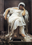 Photo of a Woman Seated in a Chair, Faticida by Frederic Lord Leighton