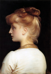 Photo of a Red Haired Girl From Behind, Looking Left by Frederic Lord Leighton