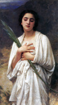Photo of a Young Woman Holding a Palm Leaf by William-Adolphe Bouguereau