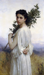 Photo of a Young Woman Holding a Laurel Branch, by William-Adolphe Bouguereau