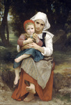 Photo of Breton Brother and Sister by William-Adolphe Bouguereau