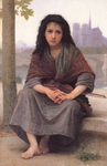 Photo of a Girl With a Violin, the Bohemian by William-Adolphe Bouguereau