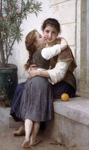 Photo of a Girl Kissing Her Mom’s Cheek, a Little Coaxing, by William-Adolphe Bouguereau