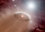 Stock Photography of an O-Star In A Murky Star-Forming Region