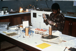 Person Separating Blood Sera at the Segbwema, Sierra Leone Lassa Fever Laboratory In 1977