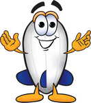 Clip art Graphic of a Dirigible Blimp Airship Cartoon Character With Welcoming Open Arms
