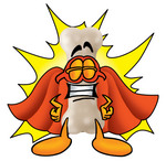 Clip art Graphic of a Bone Cartoon Character Dressed as a Super Hero