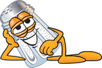 Clip Art Graphic of a Salt Shaker Cartoon Character Resting His Head on His Hand