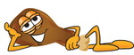 Clip Art Graphic of a Chicken Drumstick Mascot Character Resting His Head on His Hand