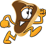 Clip Art Graphic of a Beef Steak Meat Mascot Character Running