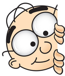 Clip Art Graphic of a Geeky Caucasian Businessman Cartoon Character Peeking Around a Corner