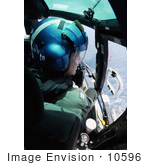 #10596 Picture Of A Soldier Flying A Helicopter