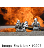 #10597 Picture Of Soldiers Fighting A Fire
