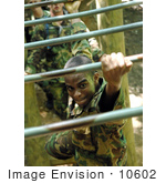 #10602 Picture Of A Soldier In An Obstacle Course