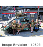 #10605 Picture Of Girl Scouts And The Operation Thin Mint Volkswagen Beetle