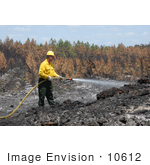 #10612 Picture Of A Man Putting Out A Fire