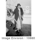 #10660 Picture Of Ethel Barrymore Posing On Ship Stairs