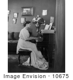#10675 Picture Of Ethel Barrymore Playing A Piano