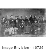 #10729 Picture Of Mathew Brady In An Artist’S Group