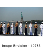 #10783 Picture Of Sailors Passing The Statue Of Liberty