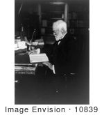 #10839 Picture Of Andrew Carnegie Reading At A Desk