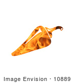 #10889 Picture Of A Flaming Pepper
