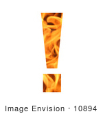 #10894 Picture Of A Flaming Exclamation Point
