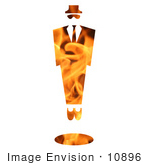 #10896 Picture Of A Flaming Business Man