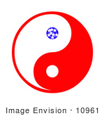 #10961 Picture Of An American Ying Yang