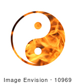 #10969 Picture Of A Fiery Yin Yang