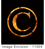 #11004 Picture Of A Fiery Copyright