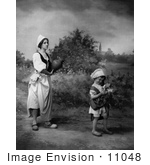 #11048 Picture Of A Woman And Child In Dutch Costumes