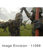 #11099 Picture Of A Soldier Being Decontaminated