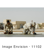 #11102 Picture Of Soldiers Smoothing Cement