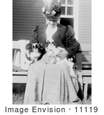#11119 Picture Of A Woman With Japanese Spaniels