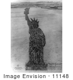 #11148 Picture Of Humans Forming The Statue Of Liberty